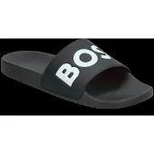 BOSS para homem. 50536835 Chinelos Aryeh pretos (41), Plano, Nenhum, Beachwear