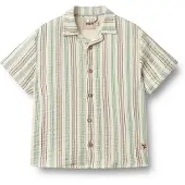 Wheat Camisa 'Anker' azure / castanho claro / verde claro / branco