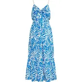 IZIA Vestido de verão azul real / branco