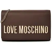 Moschino Mala de ombro castanho / ouro