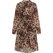 Faina Vestido bege / castanho / preto