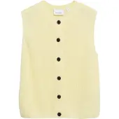 Comma Colete de malha amarelo claro