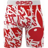 PSD Boxers 'Playboy' vermelho / branco