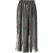 Desigual , Saia midi textura arty, Mulher, PoliÉSter, Preto, XS