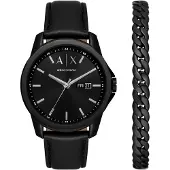 Armani Exchange Set Regalo Leren Braccialetto AX7147Set — Set regalo