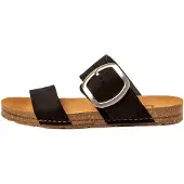 Art para mulher. 101751101003_001 Sandálias de couro 0175 Creta preto (38), Plano, Fivela, Casual