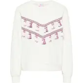 IZIA Sweatshirt 'Hoona' roxo / cor-de-rosa / branco
