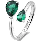 Brosway Anello Aperto In Argento Fantasia Verde Life Flg114 56 mm — Anello