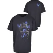 MT Camisa 'Le Papillon' azul / azul noturno / greige