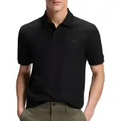 BOSS para homem. 50560227 Polo Phoenix preto (XL), Casual, Algodão, Clássico, Manga curta