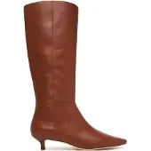 Ralph Lauren para mulher. 802P15725002 Botas altas Francesca de couro de bezerro marrom (40), 3 a 5cm, Zíper, Casual