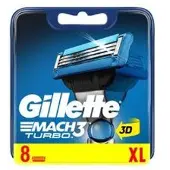 Gillette Mach 3 Turbo 8 pezzi — Testine di ricambio rasoio