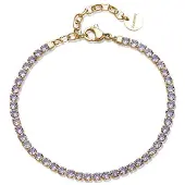 Brosway Bracciale Tennis Placcato Oro Con Zirconi Viola Desideri Bei104 — Bracciale