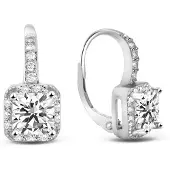 Beneto Fascinantes brincos de prata com zircónias AGUC2699