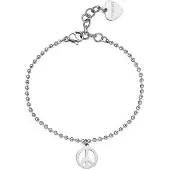 S`Agapõ Bracciale Acciaio Peace Smile Ssm012 — Bracciale