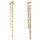 Brosway Brincos Essenciais 2 em 1 Longos Banhados a Ouro BNL096