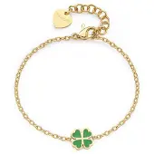 S`Agapõ Bracciale Oro Quadrifoglio Click Sck261 — Bracciale