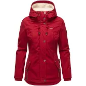 MARIKOO Parka de inverno 'Bikoo' vermelho rubi