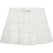 Superdry para mulher. W7210424A Saia em camadas branca (XXS), Branco, Casual, Algodão