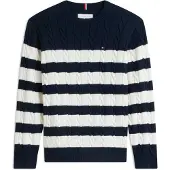 Tommy Hilfiger Pullover 'Essential' azul escuro / branco