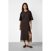 Soaked in luxury Vestido 'SLJina' castanho