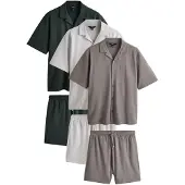 Next Roupa de casa taupe / cinzento claro / verde escuro