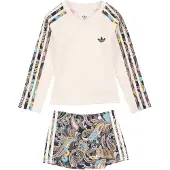 Adidas Originals Conjunto de Camisola Justa de Manga Comprida 3-Stripes / Saia-calção Envelope
