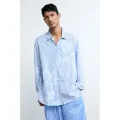 Desigual Camisa azul céu / branco