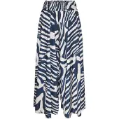 LASCANA Calças creme / azul escuro