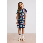 Desigual Vestido navy / azul céu / amarelo / vermelho