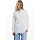 Desigual , Camisa efeito 2em1, Branco, L