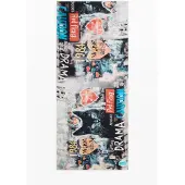 Desigual , Lenço estampado retangular, Viscose, Preto, U