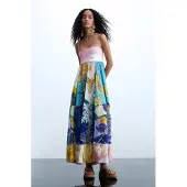 Desigual , Vestido longo estampado, Mulher, PoliÉSter, L