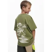 Desigual , Camiseta Hulk, Infantil, AlgodÃO, Verde, 7/8