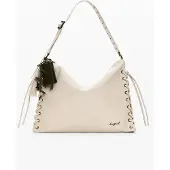 Desigual , Bolsa efeito pele média, Mulher, Poliuretano, Branco, U