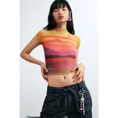 Desigual Blusa amarelo / merlot / vermelho escuro
