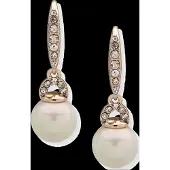 Ralph Lauren Brincos ouro / branco / branco pérola