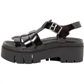 Art para mulher. 120421101003_001 Sandálias em pele preta 2042 (40), Couro, Preto, 5 a 8cm, Fivela, Casual