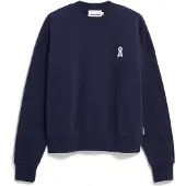 Armedangels Sweatshirt 'ALIZAA' azul escuro / branco