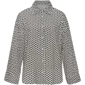 LASCANA Camisa de pijama preto / branco