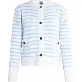 Dreimaster Maritim Casaco de malha azul / preto / branco lã