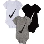 Nike Kids Body De Manga Curta Swoosh 3 Unidades