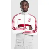 Adidas Casaco de treino 'LFC OG' cinzento claro / púrpura / branco