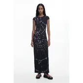 Desigual , Vestido midi tramado Tyler McGillivary, Viscose, Preto, S