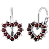 Silvego Orecchini Argento Veri Granati Silvegob380095 — Orecchini