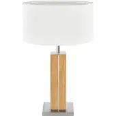 HerzBlut Candeeiro de mesa Dana, carvalho oleado, altura 56 cm