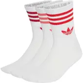 Adidas Originals Meias '3-Stripes Crew 3 Pairs' vermelho / vermelho claro / branco