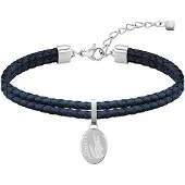 Lacoste Dark blue leather Bracciale Sneak 2040055