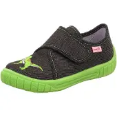 Superfit Pantufa 'Bill' verde néon / vermelho fogo / mosqueado preto / branco