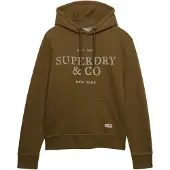 Superdry para homem. M2014716A Camisola com capuz 1954 Company Relaxed castanha (XXL), Marrom, Casual, Algodão